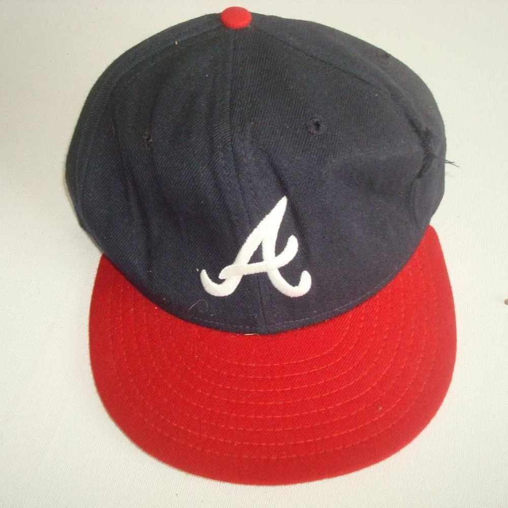 ATLANTA BRAVES SIZE 7 NEW ERA HAT CAP VINTAGE 00S Y2K M4